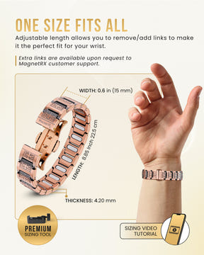 Magnetic Bracelet EllipseMAX Magnetic Copper Bracelet for Men (Cross) MagnetRX