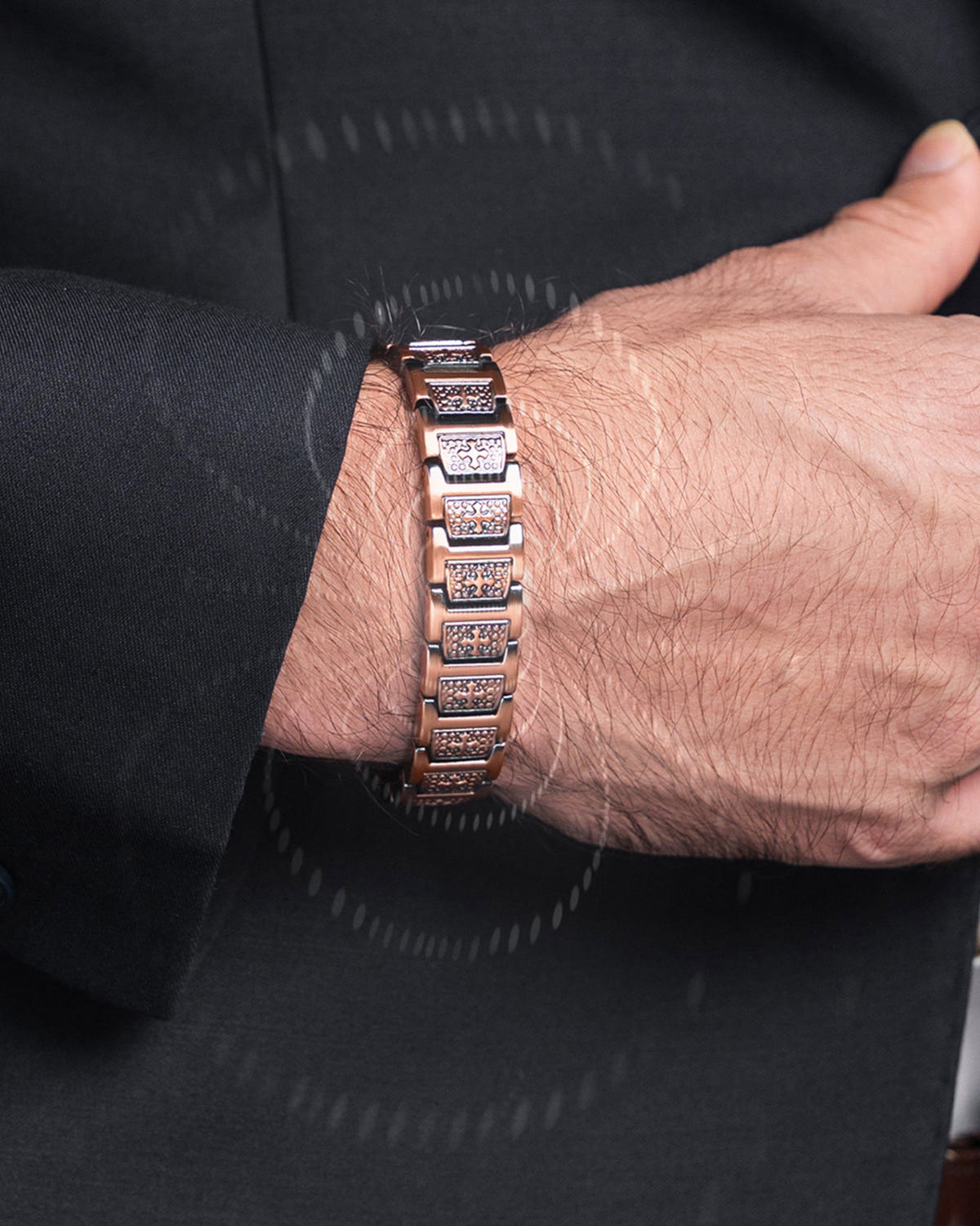 Magnetic Bracelet EllipseMAX Magnetic Copper Bracelet for Men (Cross) MagnetRX