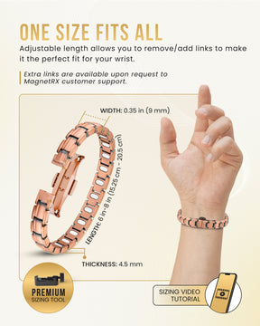 Magnetic Bracelet EllipseMAX Magnetic Copper Bracelet for Women MagnetRX