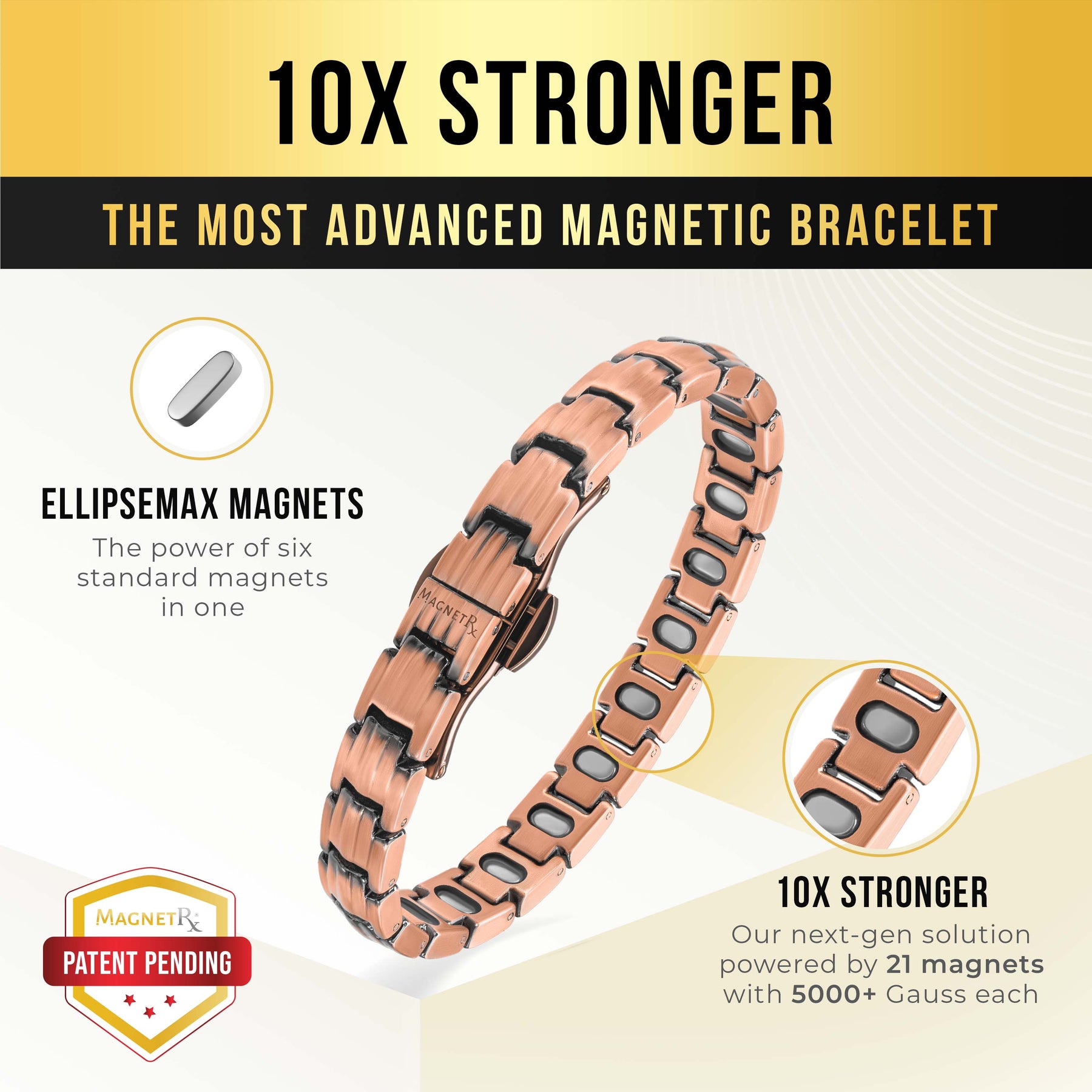 EllipseMAX Magnetic Copper Bracelet for Women