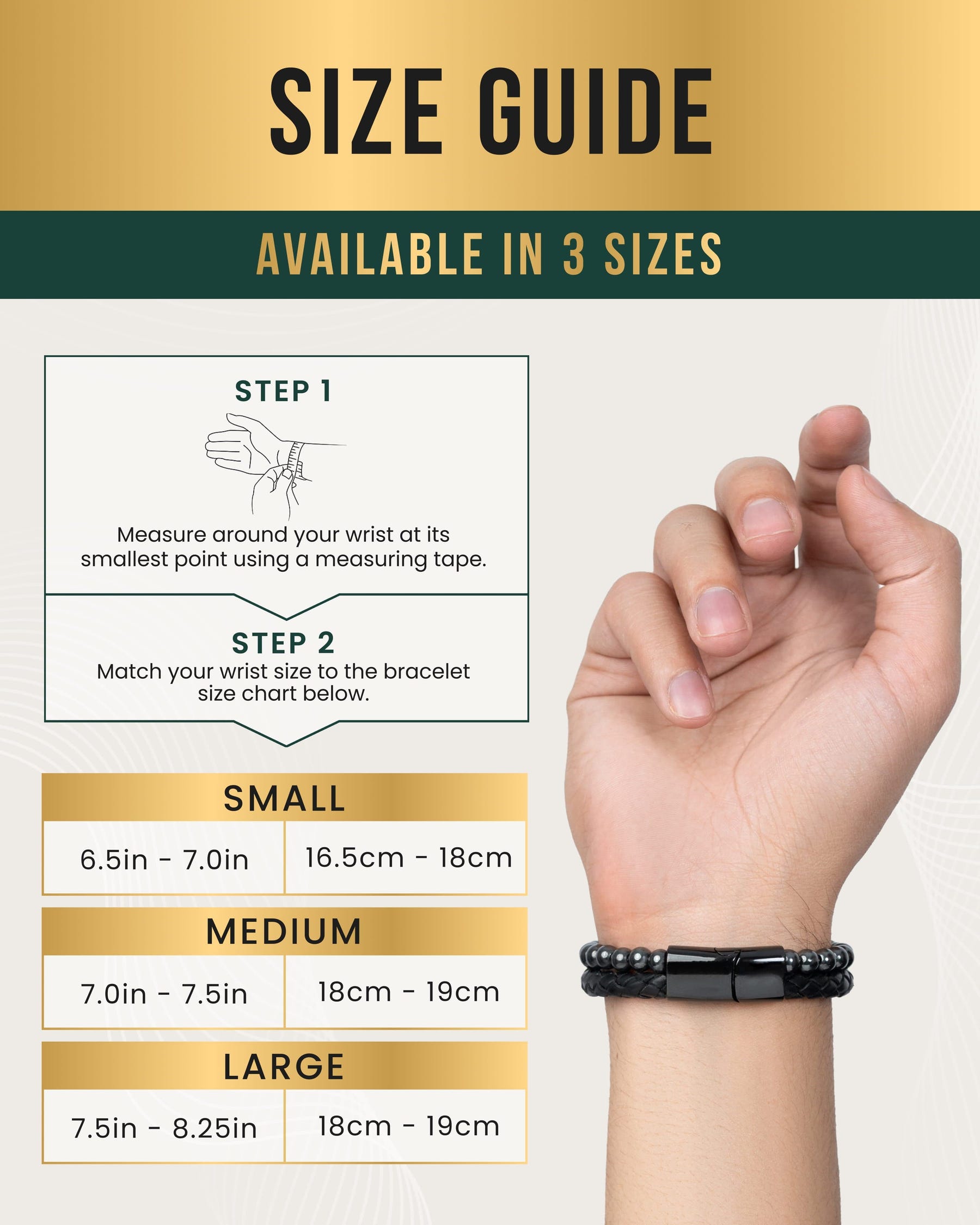 Magnetic Bracelet High Power Hematite Bead & Leather Magnetic Bracelet MagnetRX