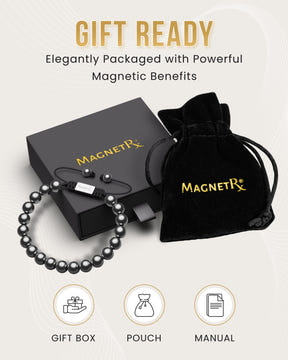 Magnetic Bracelet High Power Magnetic Hematite Bracelet Classic 8mm Bead MagnetRX