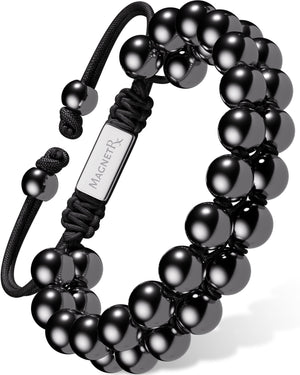 High Power Magnetic Hematite Bracelet Double Row