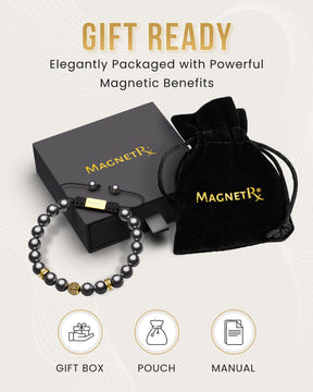 Magnetic Bracelet High Power Magnetic Hematite Bracelet Gold Zeus MagnetRX