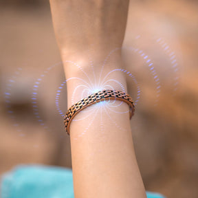 Magnetic Bracelet Link Chain Inlay Copper Cuff Magnetic Therapy Bracelet for Men & Women MagnetRX