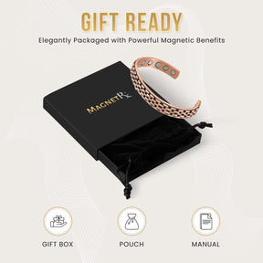 Magnetic Bracelet Link Chain Inlay Copper Cuff Magnetic Therapy Bracelet for Men & Women MagnetRX