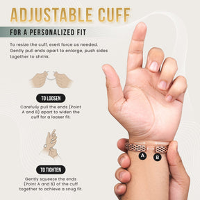 Magnetic Bracelet Link Chain Inlay Copper Cuff Magnetic Therapy Bracelet for Men & Women MagnetRX