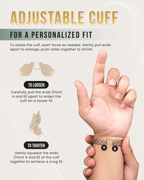 Magnetic Bracelet Link Chain Inlay Copper Cuff Magnetic Therapy Bracelet for Men & Women MagnetRX