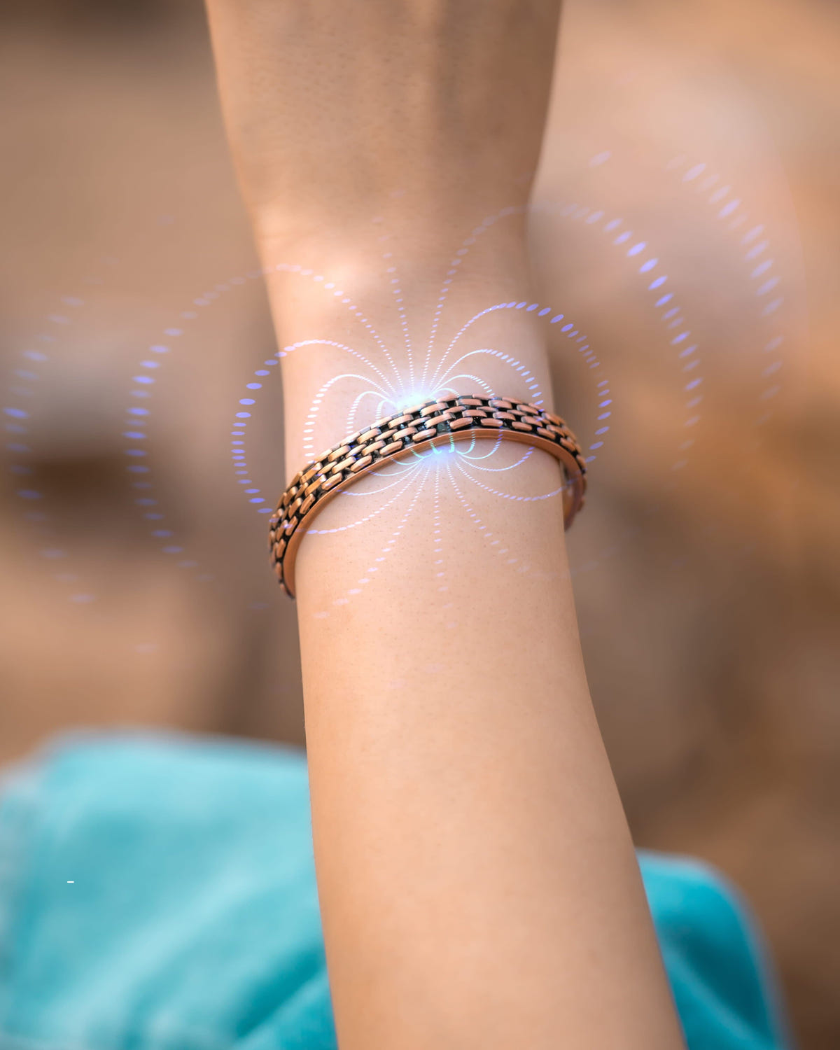 Magnetic Bracelet Link Chain Inlay Copper Cuff Magnetic Therapy Bracelet for Men & Women MagnetRX