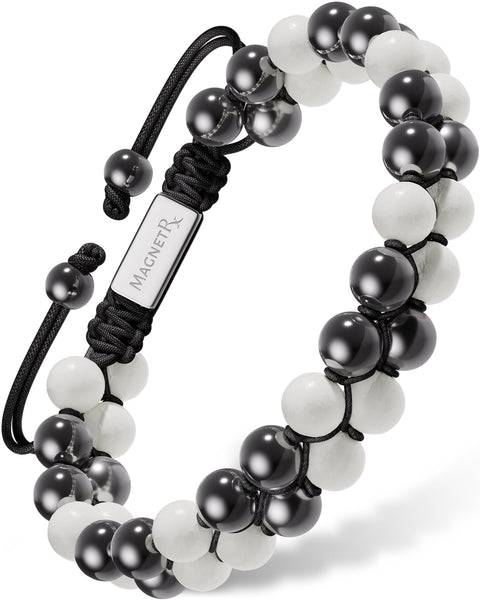 Black and White Sculptural Knot Bracelet - Women Accessories(easy on/off magnet) Our Lady Undoer of Knots Bracelet – CatholicShop.com main image 3