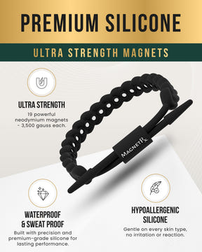 Magnetic Bracelet Magnetic Silicone Golf Bracelets (Braided) MagnetRX