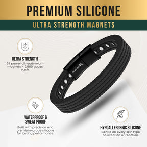 Magnetic Bracelet Magnetic Silicone Golf Bracelets (Classic) MagnetRX