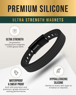 Magnetic Bracelet Magnetic Silicone Golf Bracelets (Classic) MagnetRX