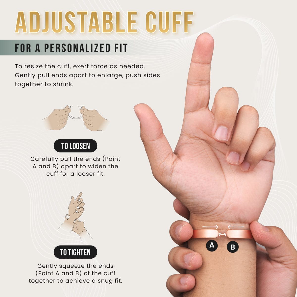 Magnetic Bracelet Magnetic Therapy Copper Cuff Bracelet MagnetRX