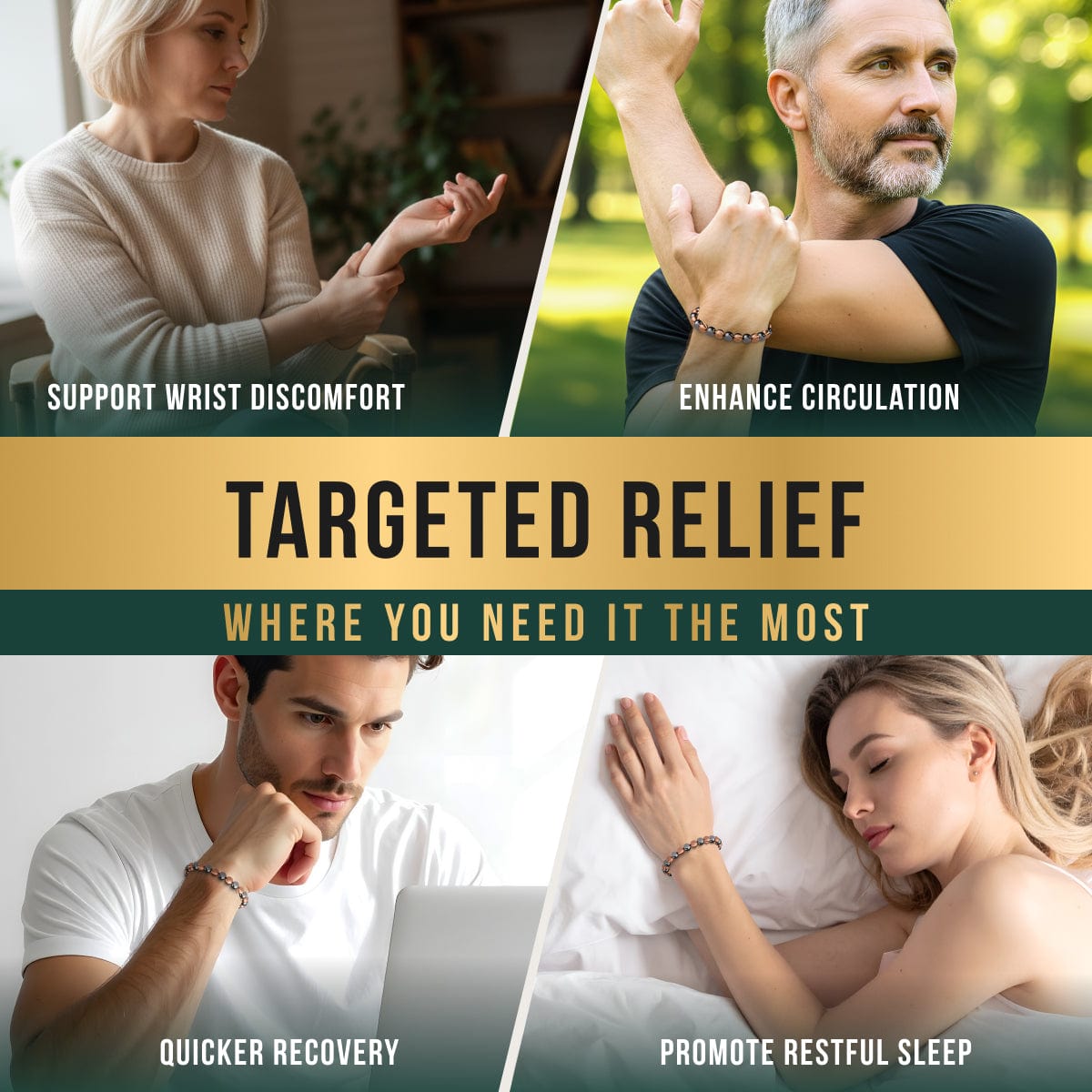 Magnetic Bracelet MAX Strength Magnetic Copper & Hematite Bracelet (Single Row) MagnetRX