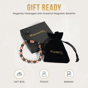 Magnetic Bracelet MAX Strength Magnetic Copper & Hematite Bracelet (Single Row) MagnetRX