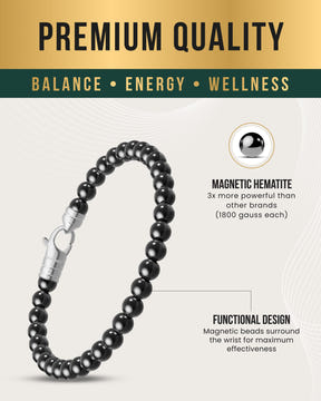 Magnetic Bracelet MAX Strength Magnetic Hematite Bracelet (Classic) MagnetRX