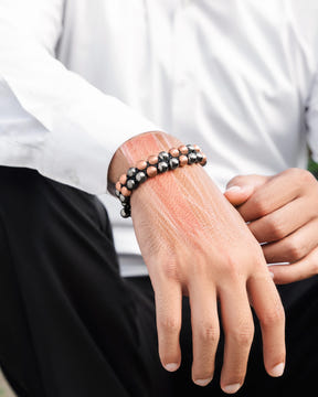 Magnetic Bracelet MAX Strength Magnetic Hematite & Copper Bracelet (Double Row) MagnetRX