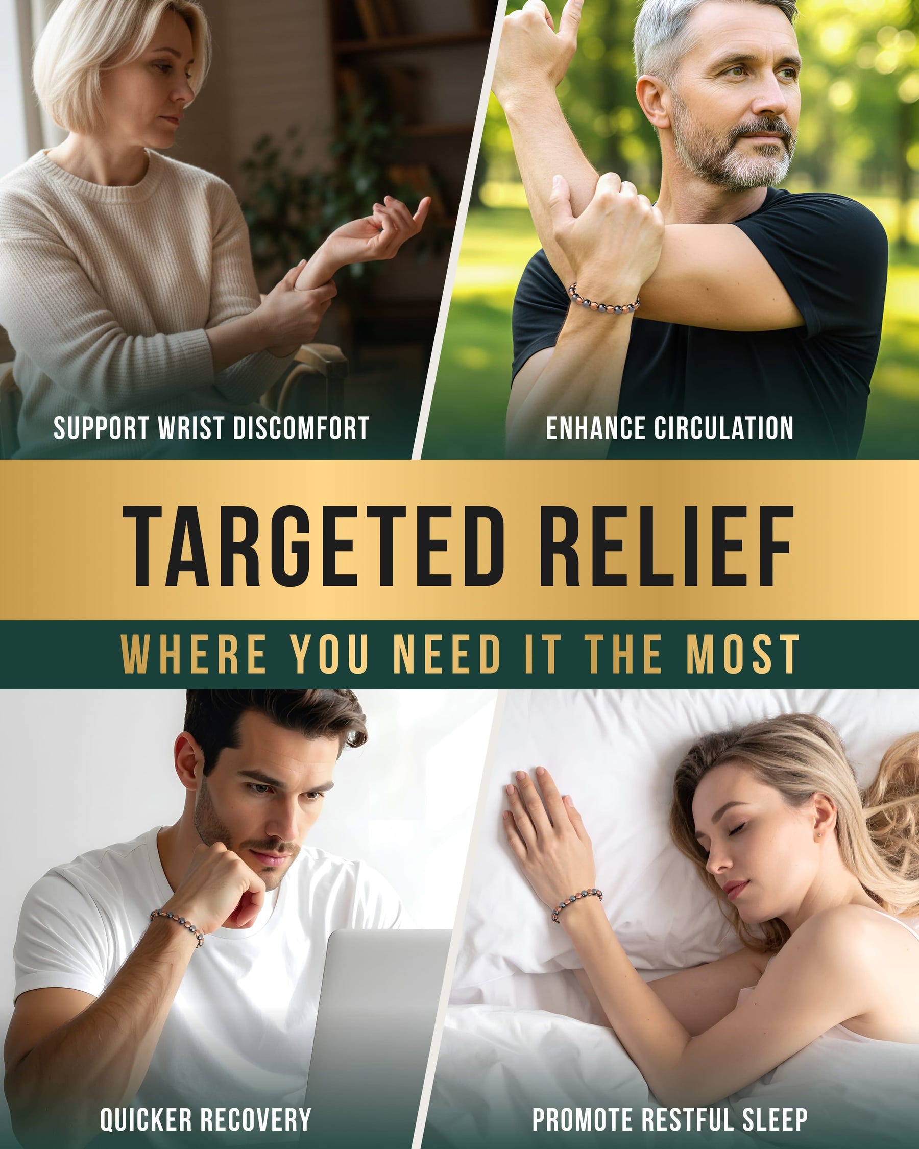 Magnetic Bracelet MAX Strength Magnetic Hematite & Copper Bracelet (Single Row) MagnetRX