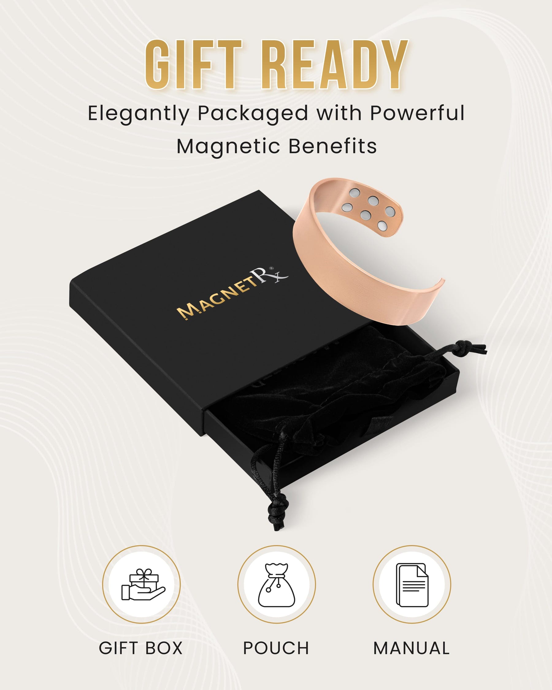 Magnetic Bracelet Mega Strength Magnetic Therapy Bracelet Wide Copper Cuff MagnetRX