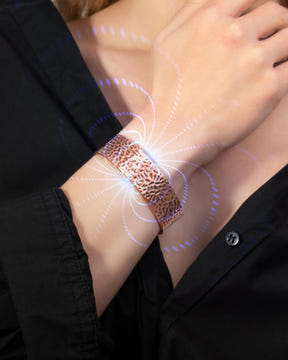 Magnetic Bracelet Mega Strength Magnetic Therapy Bracelet Wide Hammered Copper Cuff MagnetRX