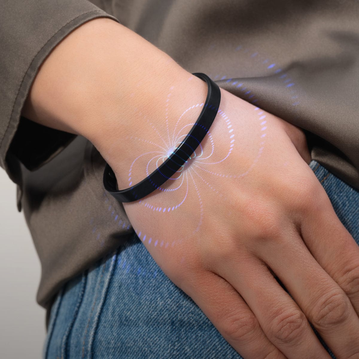 Magnetic Bracelet Men’s Magnetic Bracelet Cuff (Brushed Black) MagnetRX