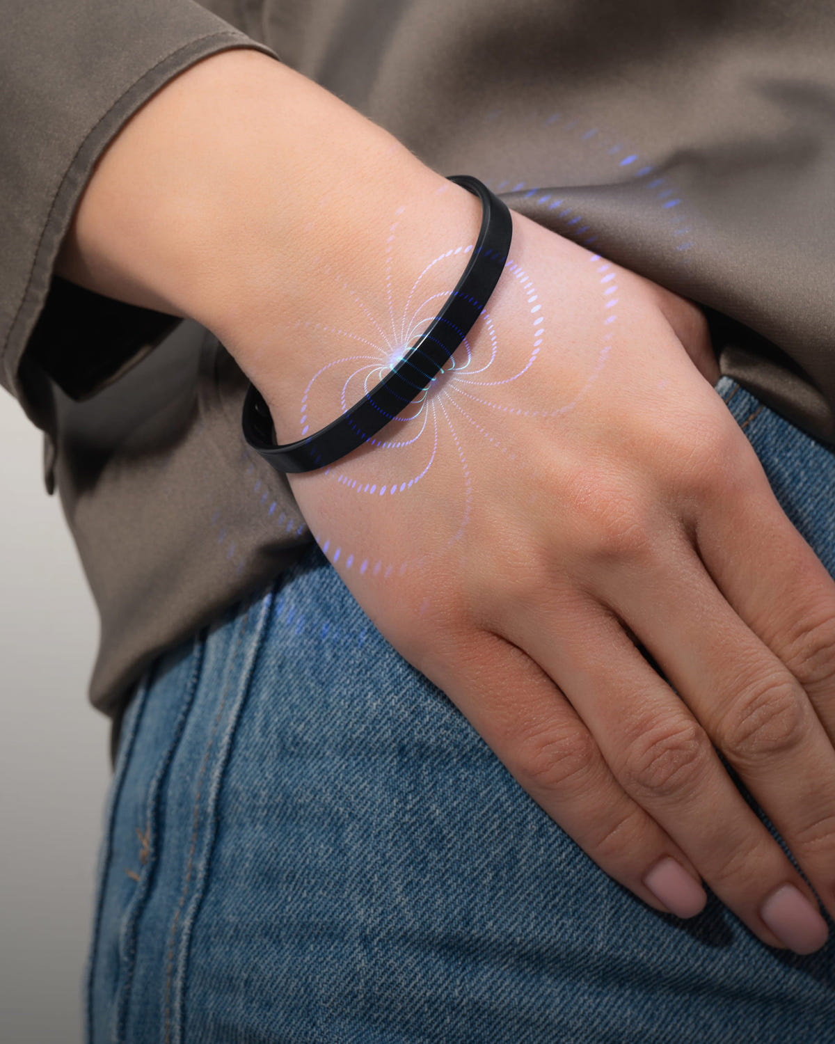 Magnetic Bracelet Men’s Magnetic Bracelet Cuff (Brushed Black) MagnetRX