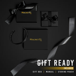 Magnetic Bracelet Men’s Magnetic Bracelet Cuff (Brushed Black) MagnetRX