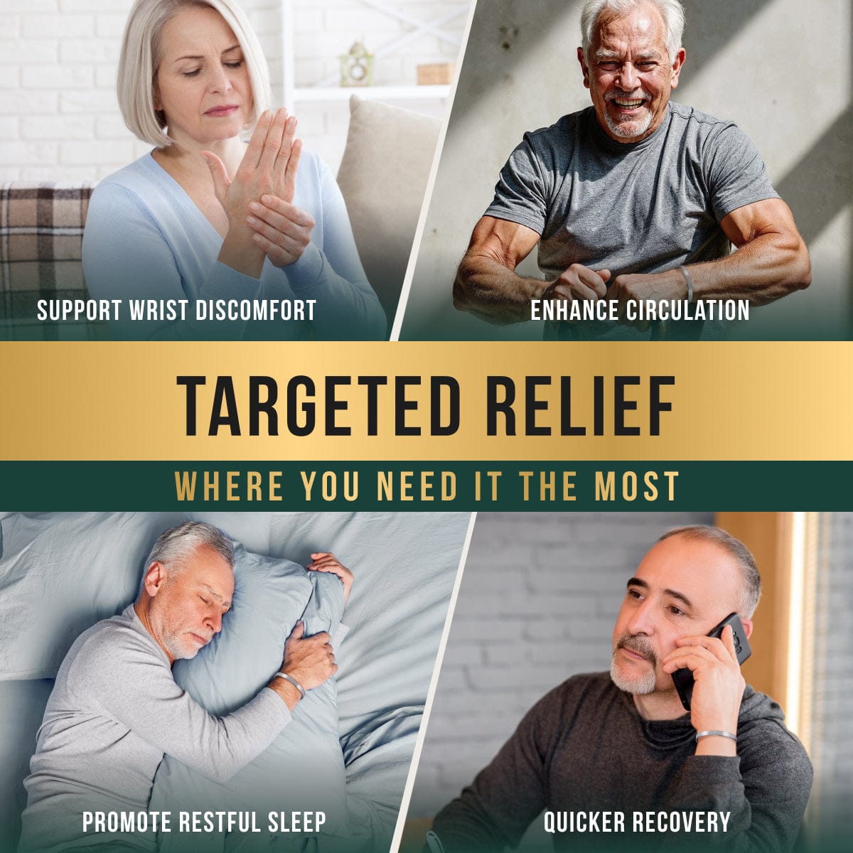 Magnetic Bracelet Men’s Magnetic Bracelet Cuff (Polished Silver) MagnetRX