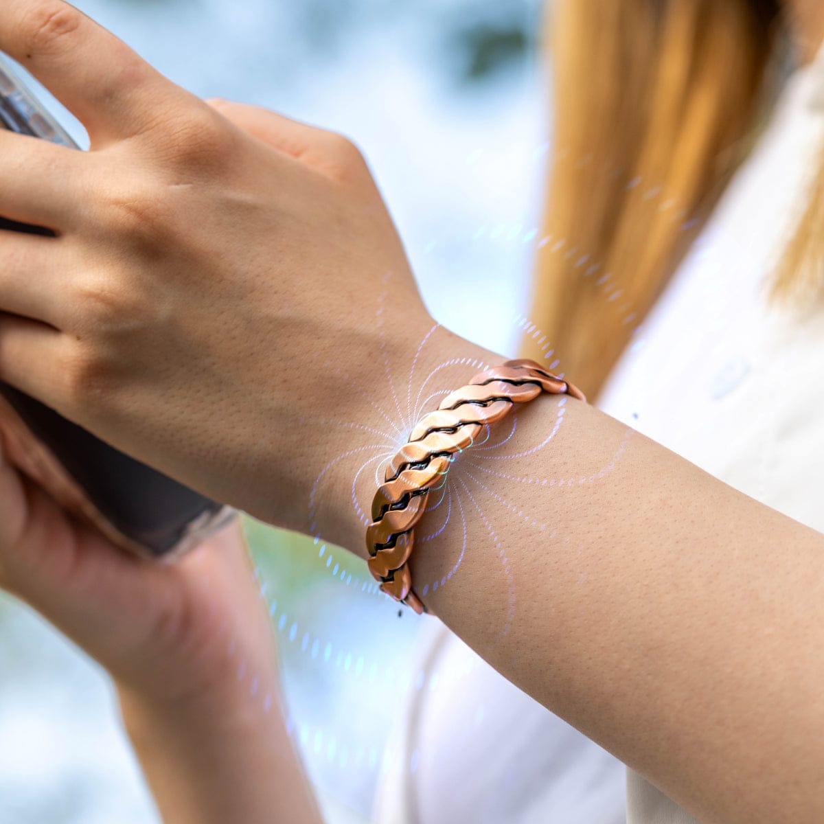 Magnetic Bracelet Rugged Twist Copper Magnetic Therapy Bracelet Bangle MagnetRX