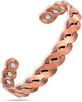Magnetic Bracelet Rugged Twist Copper Magnetic Therapy Bracelet Bangle MagnetRX