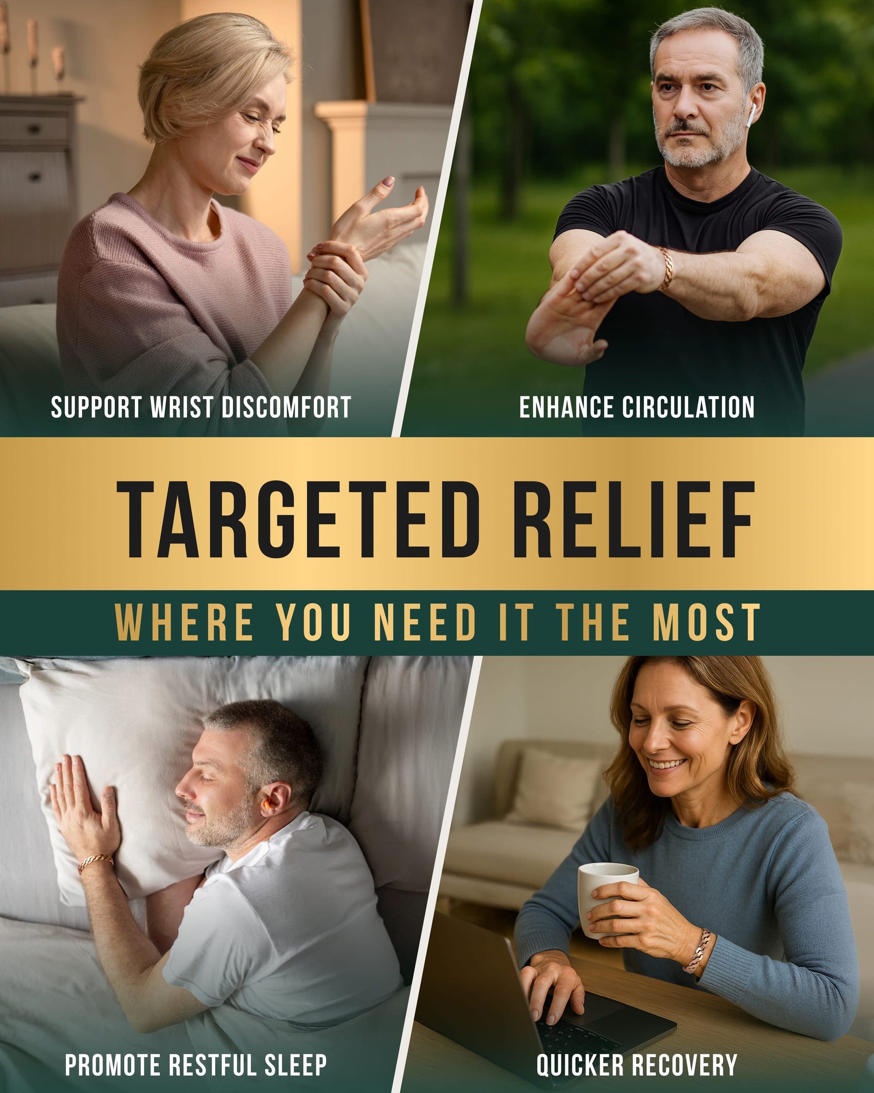 Magnetic Bracelet Rugged Twist Copper Magnetic Therapy Bracelet Bangle MagnetRX