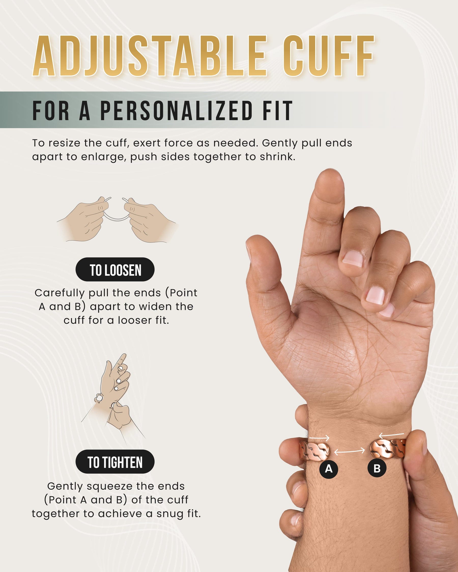 Magnetic Bracelet Rugged Twist Copper Magnetic Therapy Bracelet Bangle MagnetRX