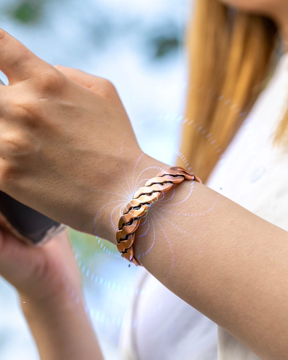 Magnetic Bracelet Rugged Twist Copper Magnetic Therapy Bracelet Bangle MagnetRX