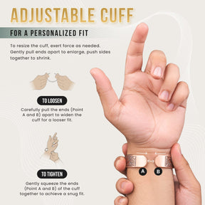 Magnetic Bracelet Stamped Irish Tree Magnetic Copper Bracelet Cuff for Men MagnetRX