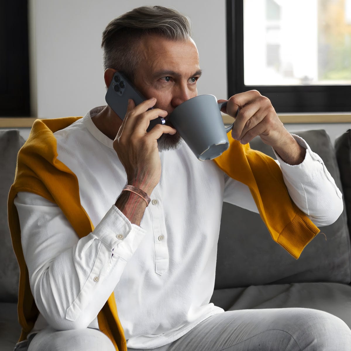 Magnetic Bracelet Stamped Irish Tree Magnetic Copper Bracelet Cuff for Men MagnetRX