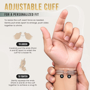 Magnetic Bracelet Stamped Native Magnetic Copper Bracelet Cuff for Men MagnetRX