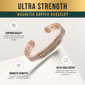 Magnetic Bracelet Stamped Native Magnetic Copper Bracelet Cuff for Men MagnetRX