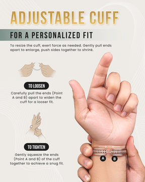 Magnetic Bracelet Stamped Native Magnetic Copper Bracelet Cuff for Men MagnetRX