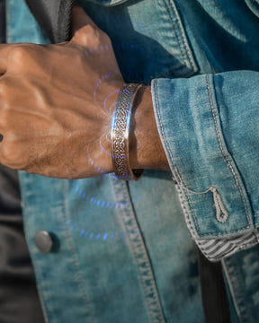 Magnetic Bracelet Stamped Shielded Knot Magnetic Copper Bracelet Cuff for Men MagnetRX