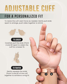 Magnetic Bracelet Stamped Shielded Knot Magnetic Copper Bracelet Cuff for Men MagnetRX