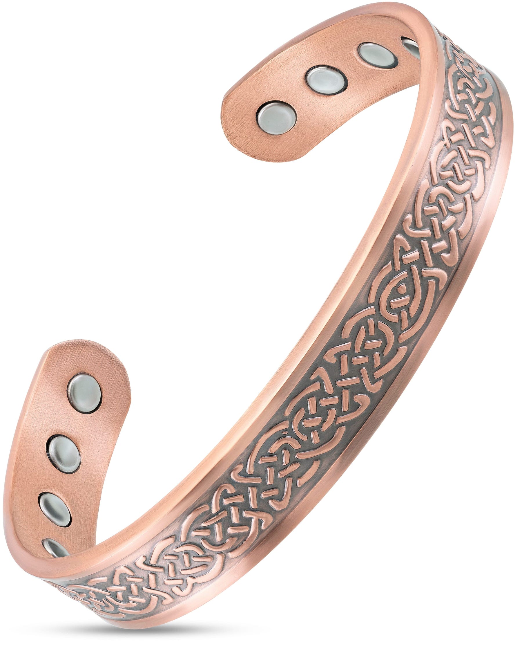 Magnetic Bracelet Stamped Shielded Knot Magnetic Copper Bracelet Cuff for Men MagnetRX