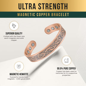 Magnetic Bracelet Stamped Viking Magnetic Copper Bracelet Cuff for Men MagnetRX