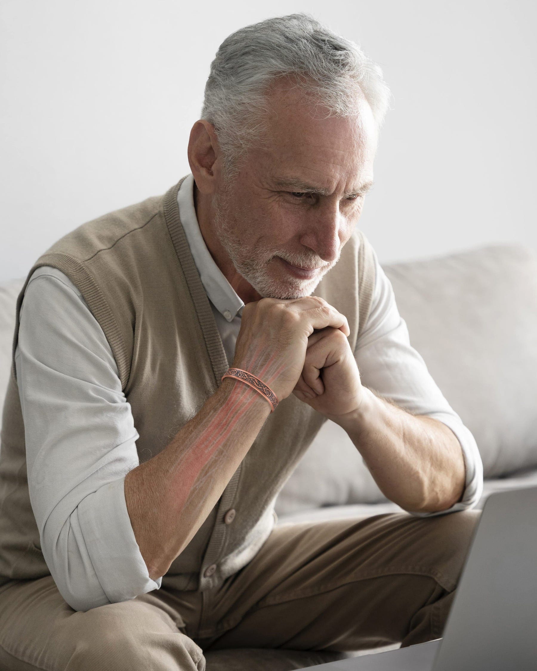 Magnetic Bracelet Stamped Viking Magnetic Copper Bracelet Cuff for Men MagnetRX