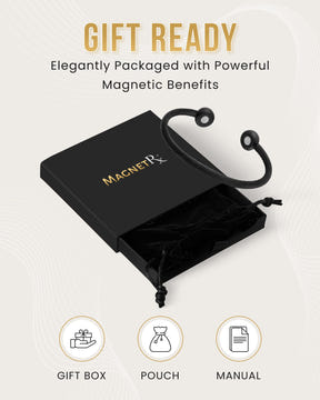 Magnetic Bracelet Twisted Cable Magnetic Bracelet Cuff (Black) MagnetRX