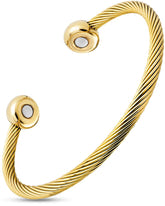 Magnetic Bracelet Twisted Cable Magnetic Bracelet Cuff (Gold) MagnetRX