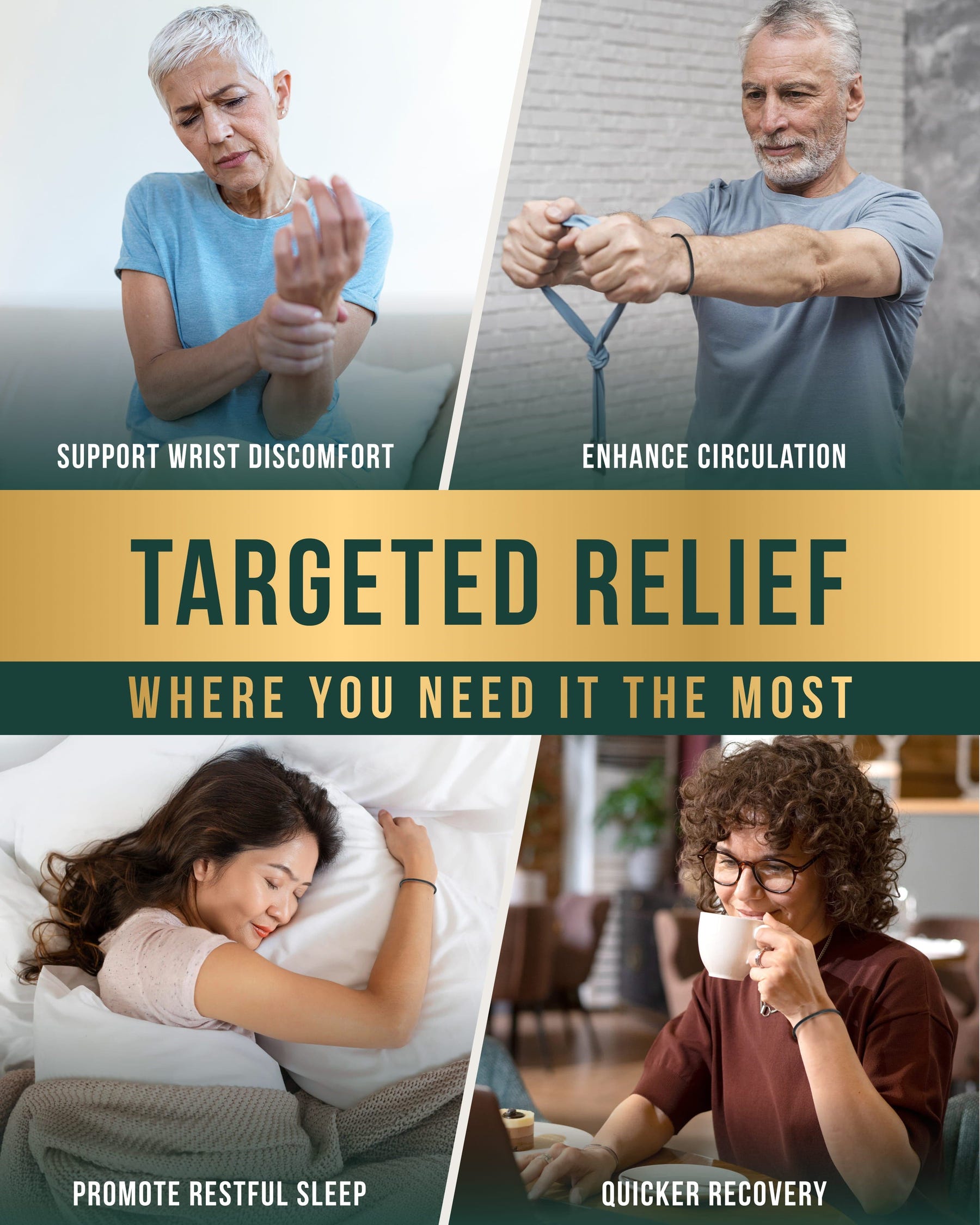 Magnetic Bracelet Twisted Cable Magnetic Bracelet Cuff (Gunmetal) MagnetRX