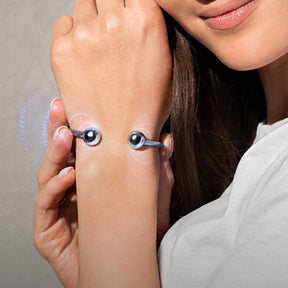 Magnetic Bracelet Twisted Cable Magnetic Bracelet Cuff (Silver) MagnetRX