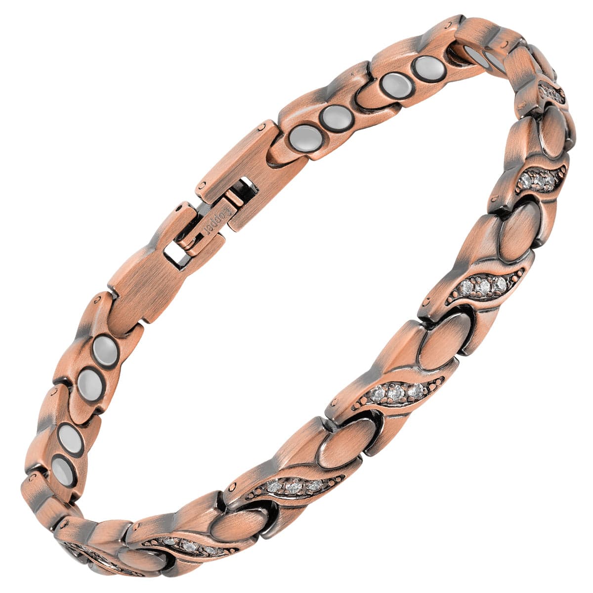 Magnetic Bracelet Women's Copper Bracelet - Crystal XO MagnetRX