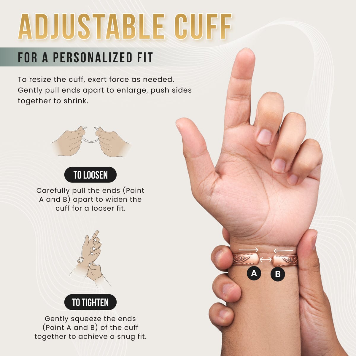 Magnetic Bracelet Women’s Floral Style Copper Magnetic Therapy Bracelet Bangle MagnetRX